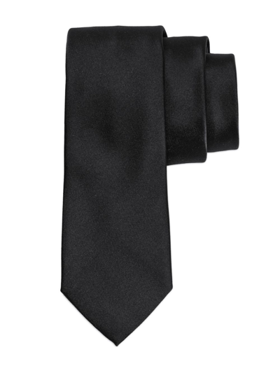 Ferragamo Patterned-jacquard Silk Tie In Black