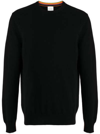 Shop Paul Smith Crew-neck Cashmere Jumper In Black