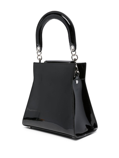 Shop Vivienne Westwood Large Kelly Leather Tote Bag In Black