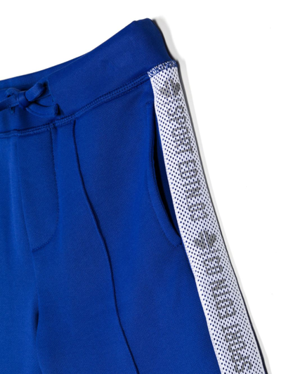 Dsquared2 Logo-print Drawstring Track Shorts In Blue