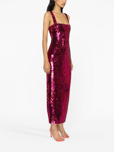 Shop Chiara Ferragni Sequin-embellished Sleeveless Gown In Pink