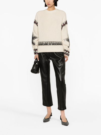 Shop Zadig & Voltaire Sequin-embellished Cashmere Jumper In Neutrals