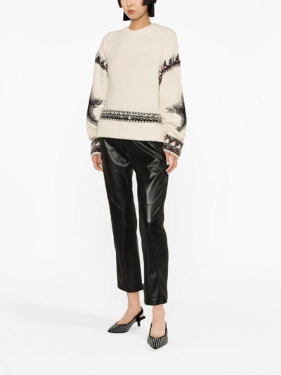 Shop Zadig & Voltaire Sequin-embellished Cashmere Jumper In Neutrals