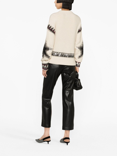 Shop Zadig & Voltaire Sequin-embellished Cashmere Jumper In Neutrals