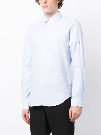 Shop Paul Smith Long-sleeve Cotton Shirt In Blue