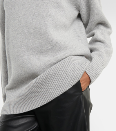 Shop Joseph Cashmere Turtleneck Sweater In Grey
