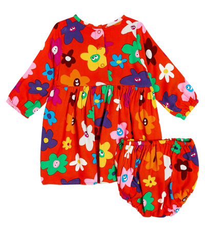 Stella Mccartney Baby Floral Dress And Bloomers Set In Multicoloured