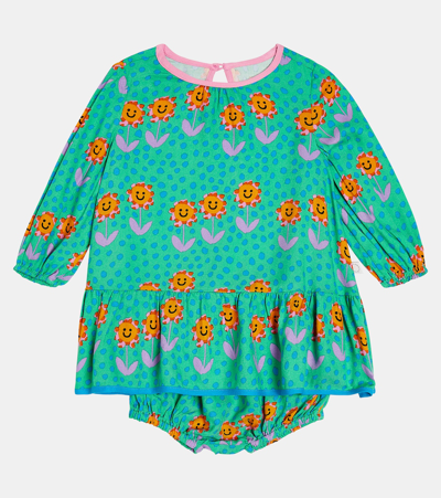 Shop Stella Mccartney Baby Printed Dress And Bloomers Set In Multicoloured
