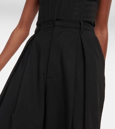 Giuseppe Di Morabito Wool-blend Wide-leg Pants In Black