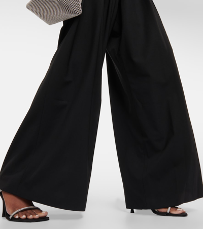 Giuseppe Di Morabito Wool-blend Wide-leg Pants In Black