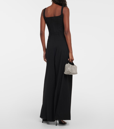 Giuseppe Di Morabito Wool-blend Wide-leg Pants In Black