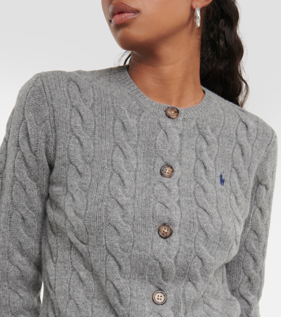 Polo Ralph Lauren Wool And Cashmere Cardigan In Grey