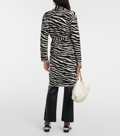 Shop 's Max Mara Limbo Zebra-print Wool And Cashmere Cardigan In Multicoloured