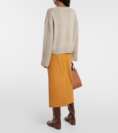 Shop Jardin Des Orangers Wool And Cashmere Sweater In Brown