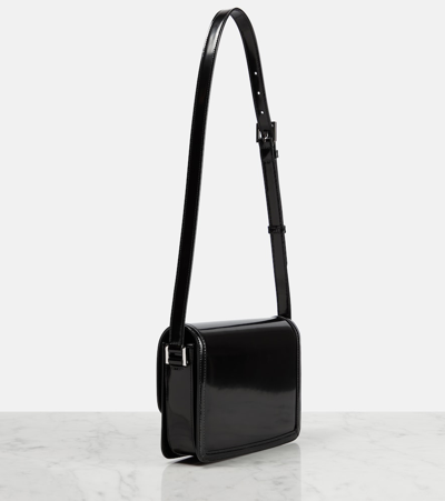 Shop Saint Laurent Solferino Medium Leather Crossbody Bag In Black