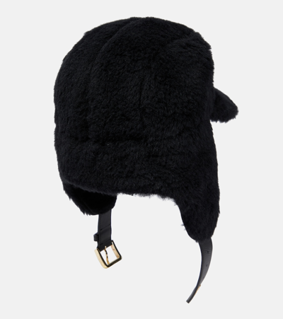 Shop Max Mara Piroga Alpaca, Wool, And Silk Hat In Black