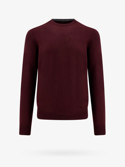 Nugnes 1920 Cashmere Basic Sweater In Red