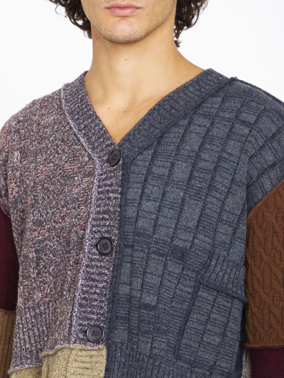 Dolce & Gabbana Patchwork Distressed Cardigan In Printed