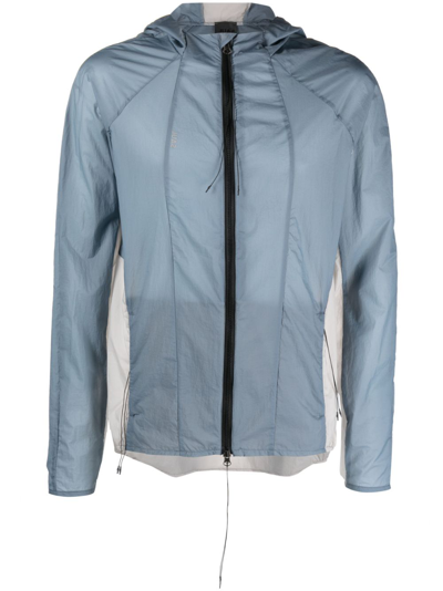 Shop Saul Nash Blue Long Sleeve Hooded Jacket