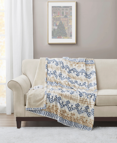 Shop Premier Comfort Closeout!  Novelty Printed Electric Plush Throw, 50" X 60", Created For Macy's In Celine