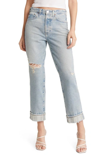 Ag Alexxis High Waist Ankle Straight Leg Jeans In 21 Years Road Trip Destructed
