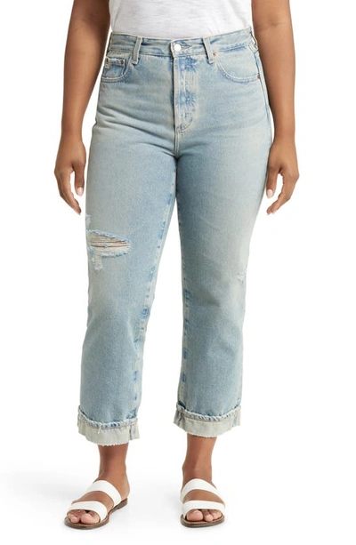 Ag Alexxis High Waist Ankle Straight Leg Jeans In 21 Years Road Trip Destructed