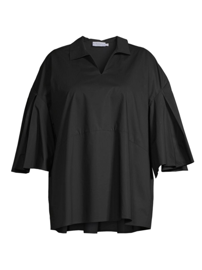 Shop Harshman Women's Plus Size Maureen Cotton Tunic In Black