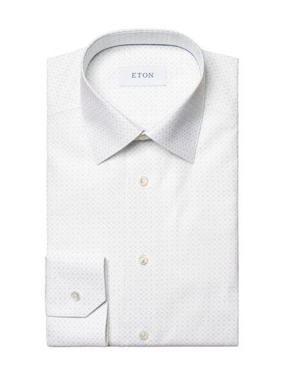 Shop Eton Men's Contemporary-fit Geometric Shirt In White