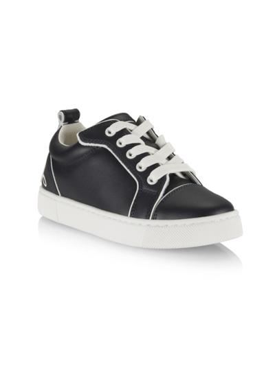 Shop Christian Louboutin Little Kid's & Kid's Funnyto Low-top Sneakers In Navy White