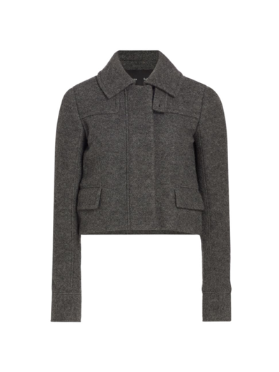 Shop Proenza Schouler Women's Wool Jersey Jacket In Grey Melange