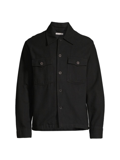 Shop Our Legacy Men's Evening Coach Cotton Jacket In Black Brushed