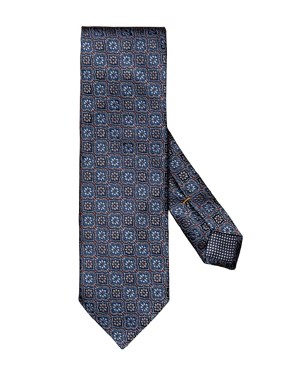 Shop Eton Men's Floral Silk Tie In Blue