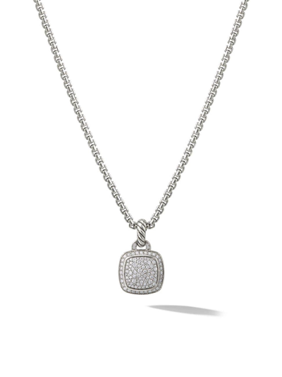Shop David Yurman Women's Albion Pendant With Pavé Diamonds In Sterling Silver