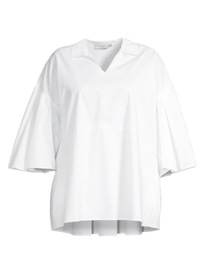 Shop Harshman Women's Plus Size Maureen Cotton Tunic In White