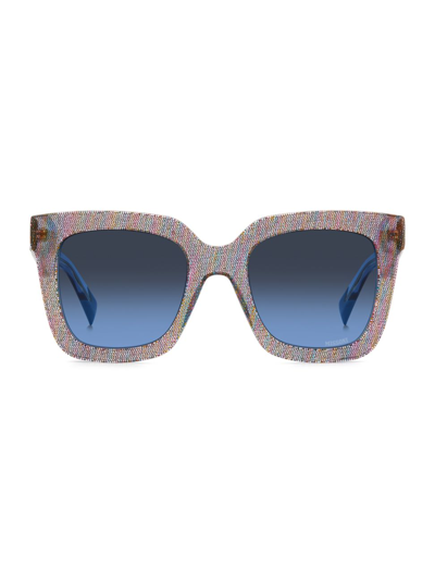 Shop Missoni Women's 52mm Square Sunglasses In Blue Multi