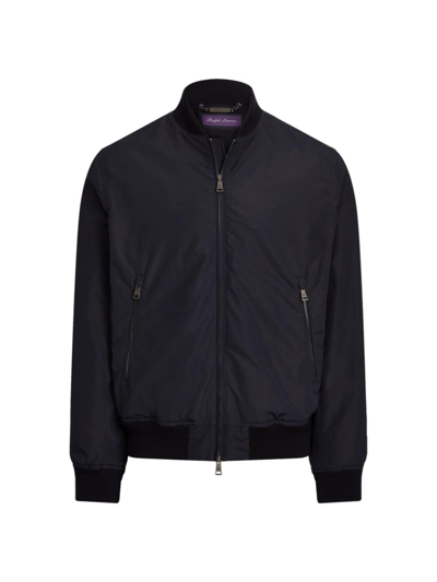 Shop Ralph Lauren Purple Label Men's Drayton Varsity Bomber Jacket In Classic Chairman Navy