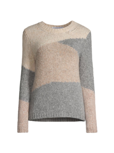 Shop Rosso35 Women's Colorblocked Alpaca-blend Sweater In Light Beige