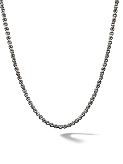 Shop David Yurman Men's Sterling Silver & Titanium Box Chain Necklace