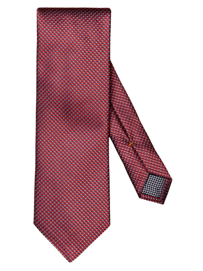 Shop Eton Men's Geometric Silk Tie In Red