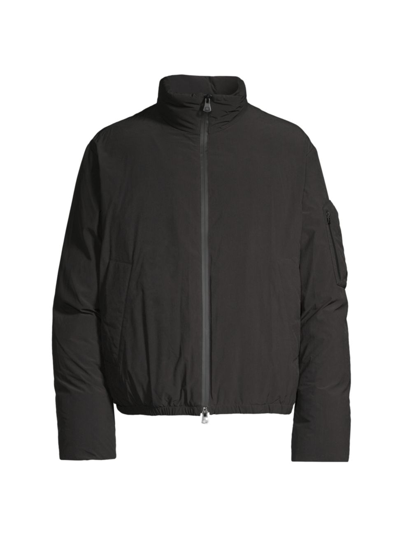 Shop Burberry Men's Georgeham Logo Puffer Jacket In Black
