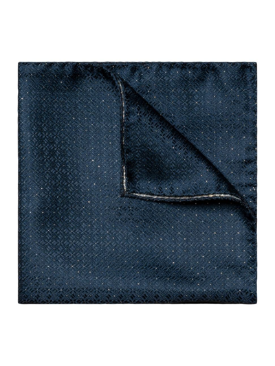 Shop Eton Men's Silk Evening Pocket Square In Blue