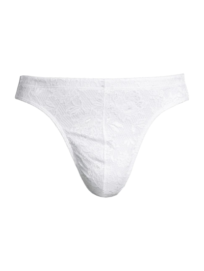 Shop Cosabella Men's Never Classic Lace G-string In White
