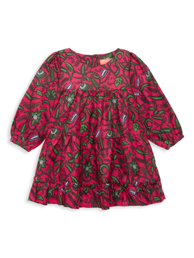 Shop Elisamama Baby Girl's, Little Girl's & Girl's Iyanu Long-sleeve Dress In Red
