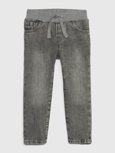 Shop Gap Toddler Pull-on Slim Jeans In Grey