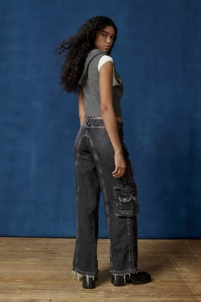 Shop Bdg Y2k Pocket Jean In Black, Women's At Urban Outfitters