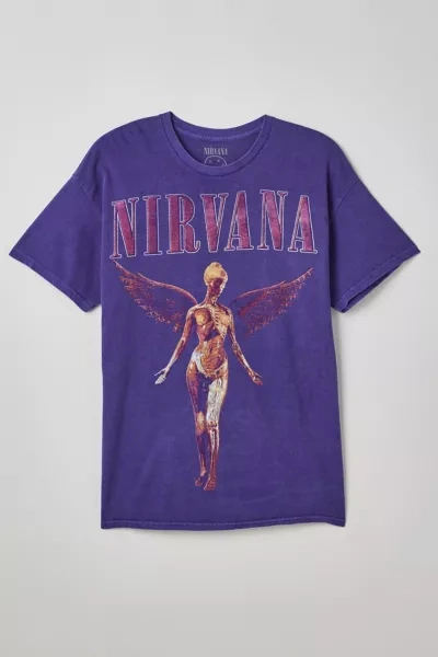 Shop Urban Outfitters Nirvana In Utero Tour Tee In Purple, Men's At