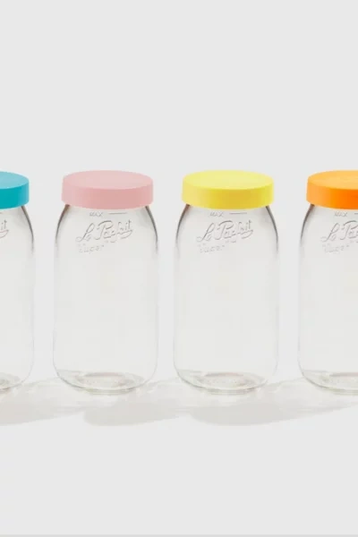 Shop Le Parfait French Glass Screw Top Storage Jar Set In Mixed At Urban Outfitters