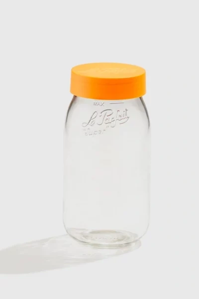 Shop Le Parfait French Glass Screw Top Storage Jar Set In Orange At Urban Outfitters