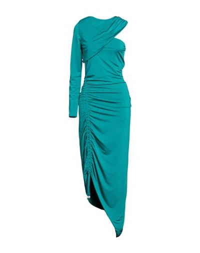Shop Cinqrue Woman Maxi Dress Emerald Green Size S Polyester, Elastane