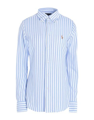 Shop Polo Ralph Lauren Woman Shirt Light Blue Size L Cotton